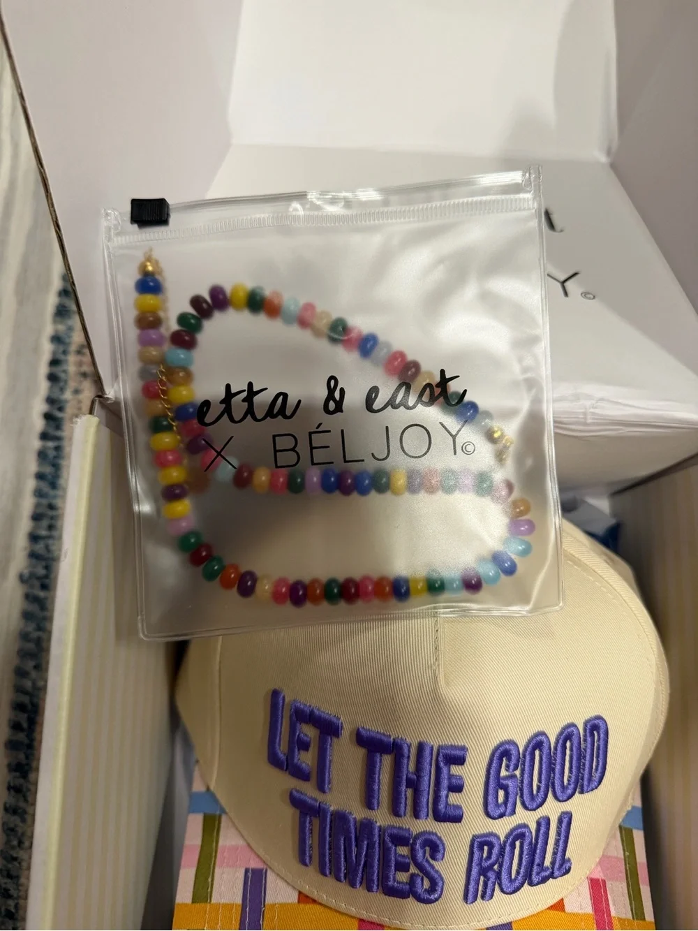Etta & East X Béljoy Gold Star Club hat and necklace
